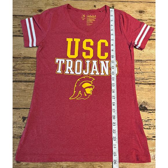 USC Trojan Apperal Womens Size XS Red Yellow Team T-Shirt NWOT - Picture 4 of 5
